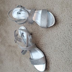 Silver Strappy High Heels